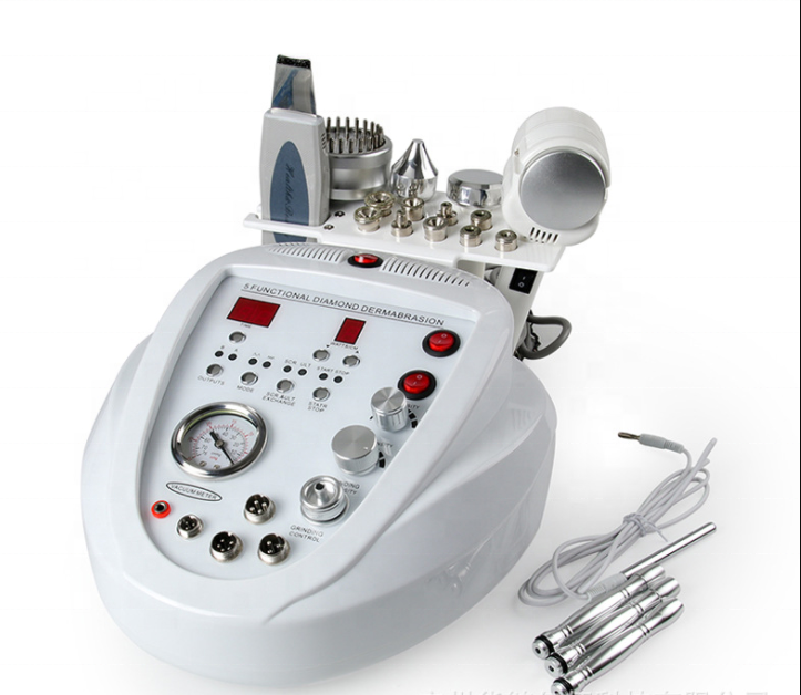 Портативный Микродермабразия 5 в 1 Diamond Dermabrasion кожи скруббер ультразвуковой горячей и холодной лица красота машина