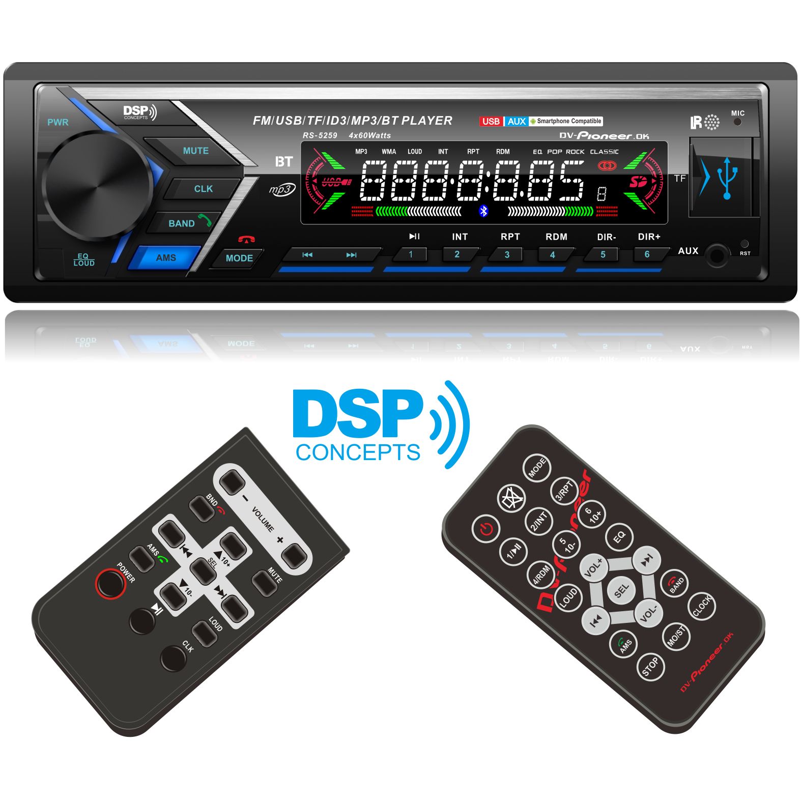 Roadstar автомобиля MP3 BT плеер RS-5255