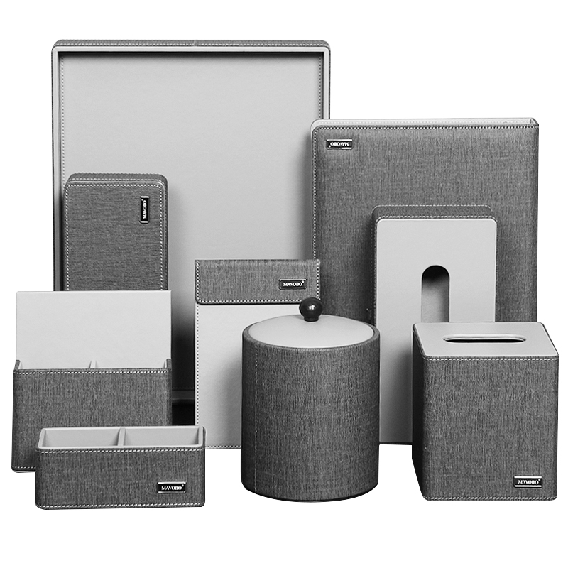Leather Product hotel Guest Room Accessories Amenities Set Luxury 5-star hotel Supplies Wholesale