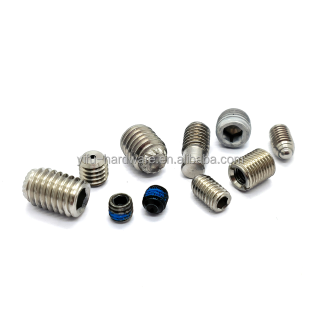 Hot Sell Machine Metre Set Screw Gb71 Copper Silvery 304 Slotted Set Screws With Cheese Head Pointed End Slotted Top Wire