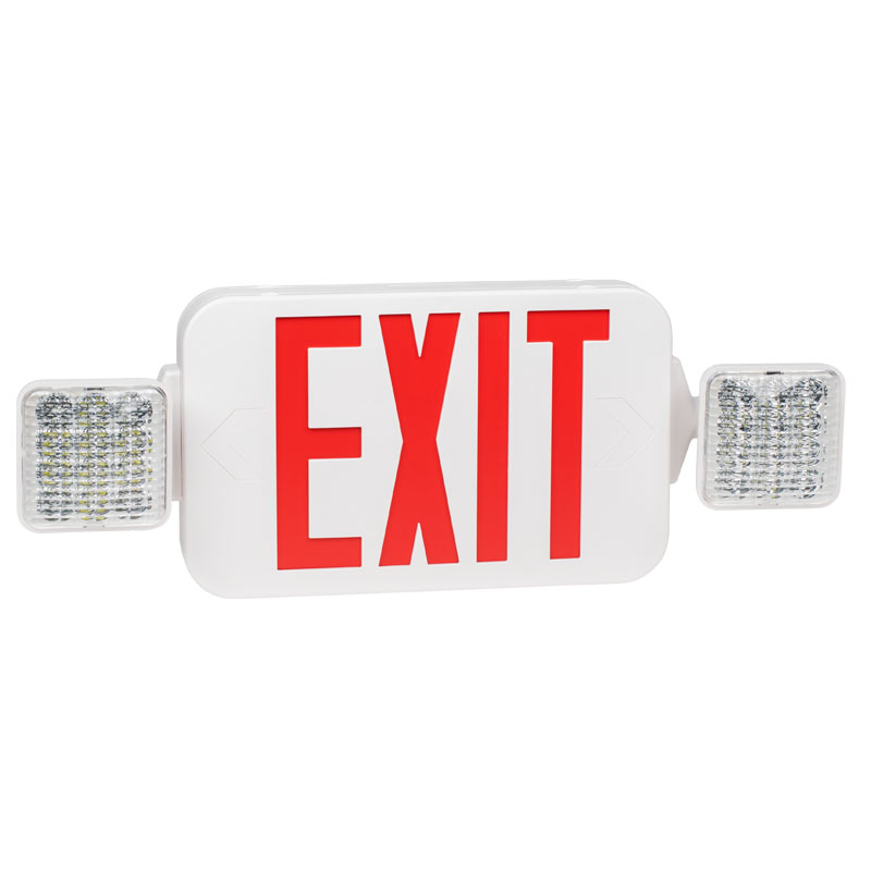 UL Listed LED emergency exit sign light Combo Automatic Rechargeable Replaceable Power Battery Lighting Time 90 minutes