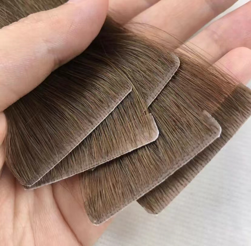 DINGQIAO Luxury Virgin Human Hair Extensions Wholesale Double Drawn Seamless Cuticle Aligned Invisible Tape Hair