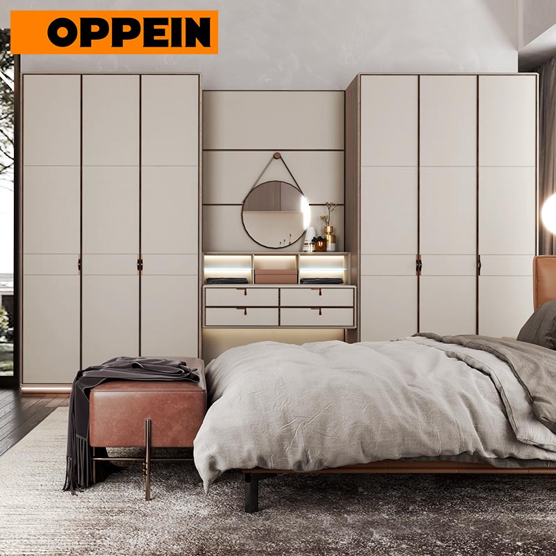 Итальянский простой дизайн OPPEIN, индивидуальная мебель для спальни, шкафы