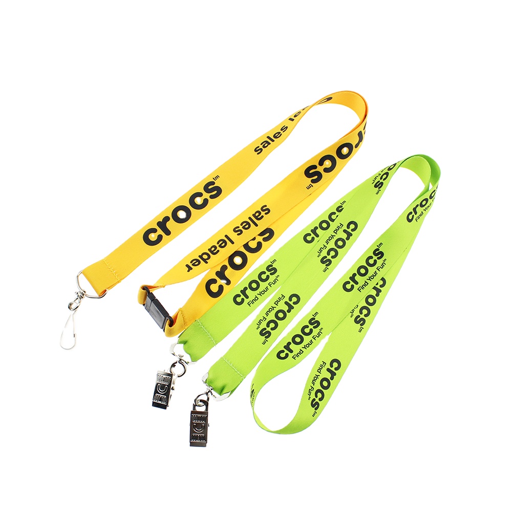 Customized Logo Sublimation Neck Strap With Double Hooks Conference Lanyard For Event