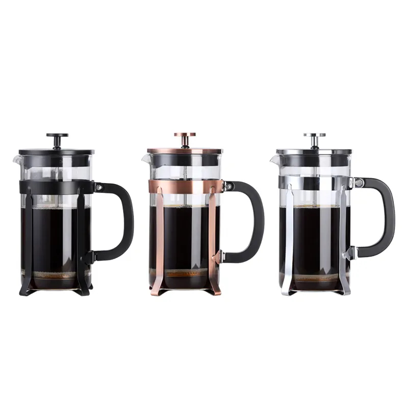 Glass Coffee Maker High Quality Borosilicate Glass Coffee Pot 1000ml Stainless Steel Coffee Maker With Steel Plunger Heat-resistant French Press