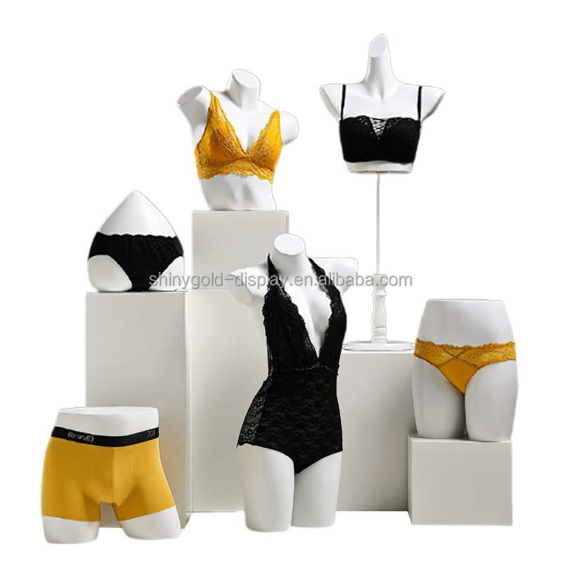 Wholesale Display Maniquies Lenceria Dummy Lingerie Female Torso Manequin Women Cheap Plastic Underwear Mannequin