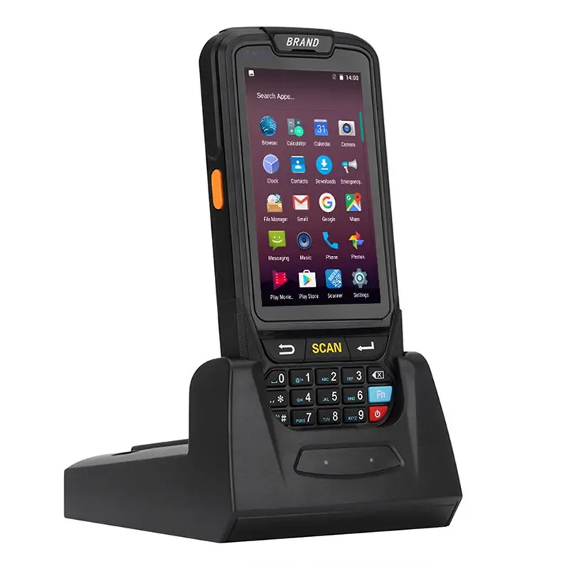 Android 9.0 PDA 1D/2D Wrist Barcode Scanner with display IP66 WIFI Tablet PC RFID Reader Writer