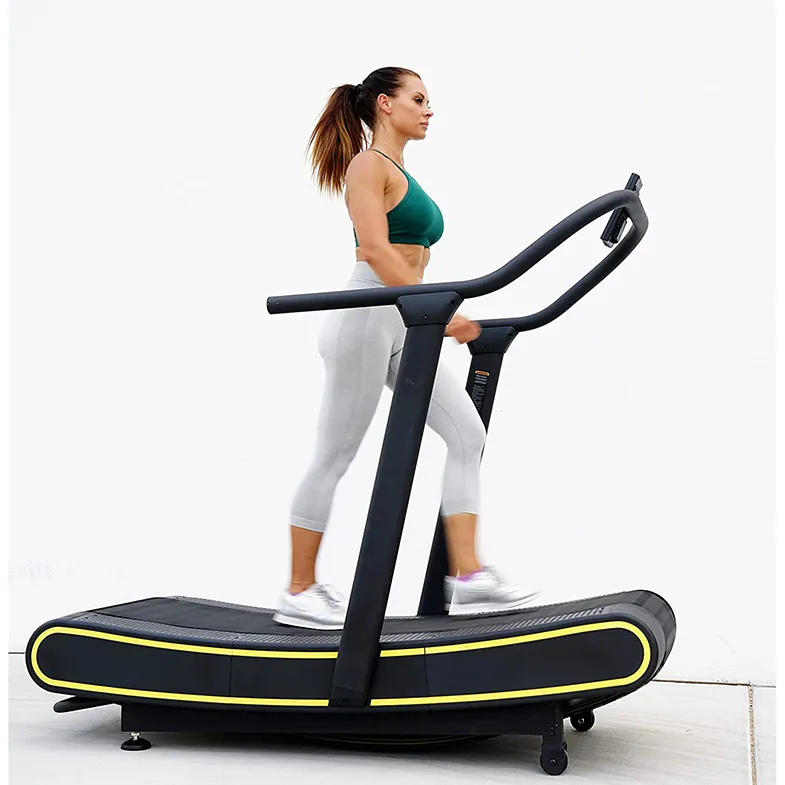 Self Propelled  Exercise Foot Stepper Caminadora Manual Motor Less Curved Treadmill Motorless With Magnetic Resistance Treadmill