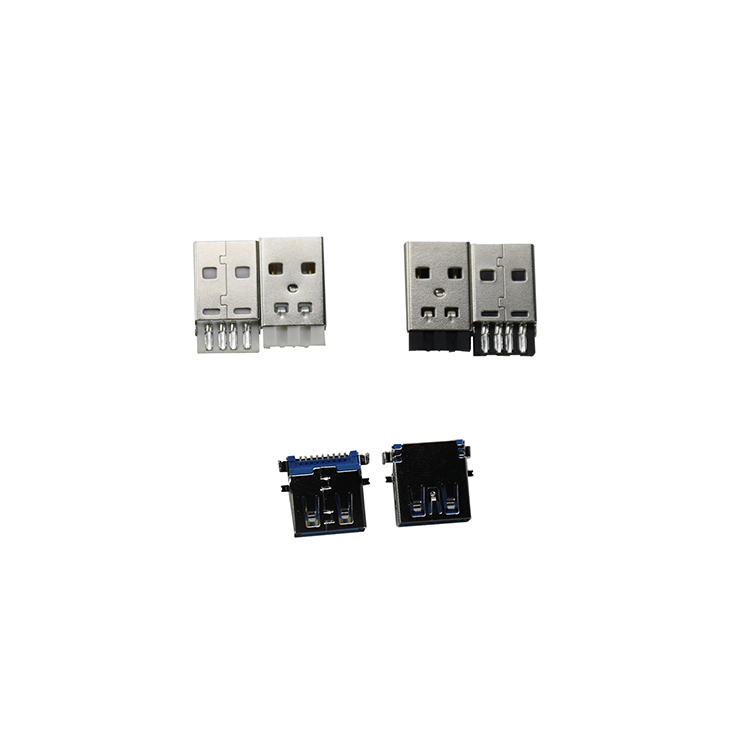 Factory Directly Sell 90 Degree Plug Type Usb 2.0 3.0 Male Female Connector