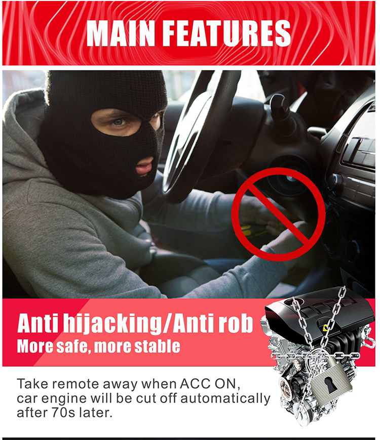 Premium RFID 2.4 GHz auto anti-theft anti-robbery anti-hijacking engine locked/unlocked automatically PKE car Immobilizer