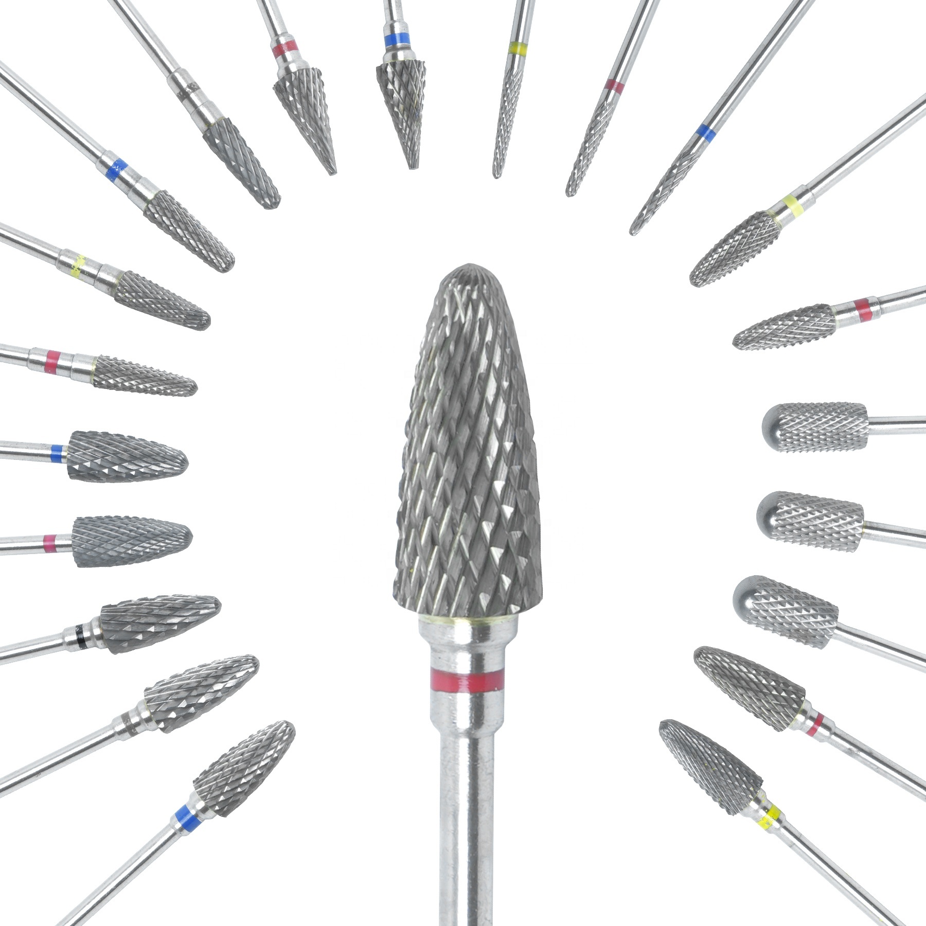 Dental Tools Laboratory Tungsten Steel Drill Burs Rotating Polishing Brush Buff Wheels Felt Wheel White Muslin Latch Brushes