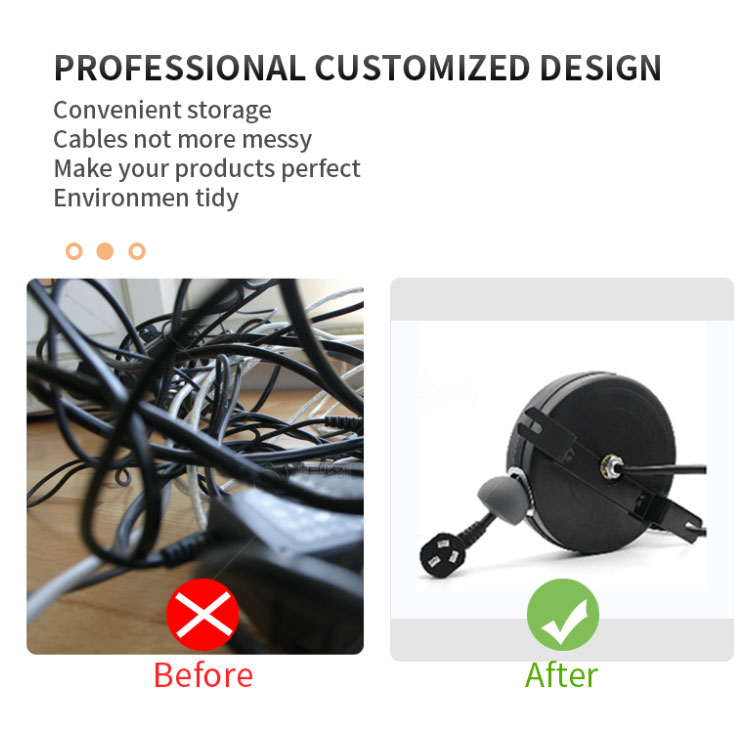 2022 US EU UK AU Plug Power Cables Wires Device Power Cord Automatic Retractable Reel