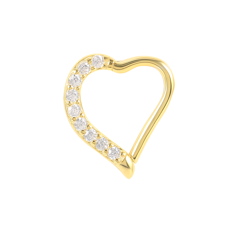 ROXI S925 sterling silver jewelry heart shape zircon hoop earrings for women 2021