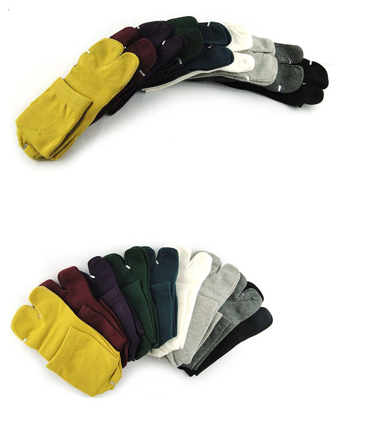 Warehouse Men's socks spring autumn models anti-odor two-toe socks tabi split toe clogs cot socks combed cotton