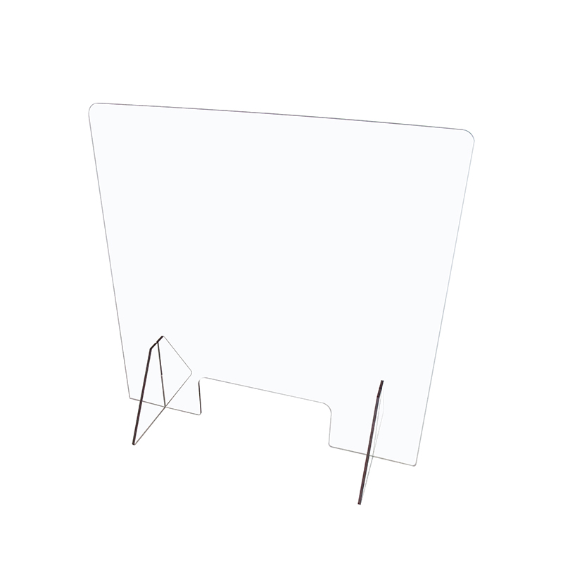 hot sale clear acrylic Protective Shield Sneeze Guard Sneezing Clear Transaction Window Spit Shield with Stand