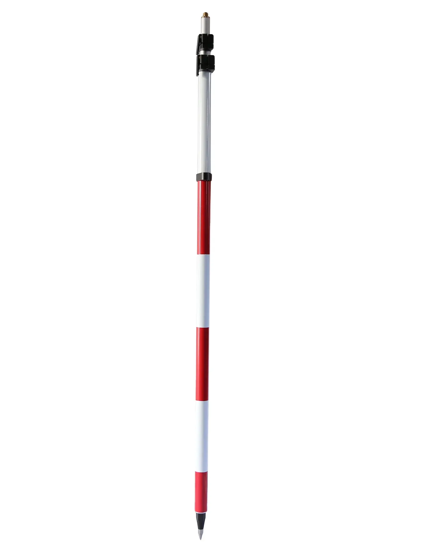 Factory Telescopic Survey Aluminum Prism Pole Rod 5.3m 4.6m 2 3 Section with Twist Lock Quick Lock for Total Station