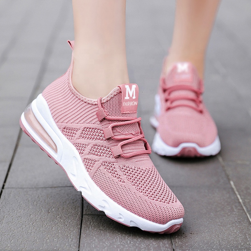 Air Cushioning Women Running Shoes Slip On Sneakers Breathable Mesh Casual Swing Shoes sport shoes for women