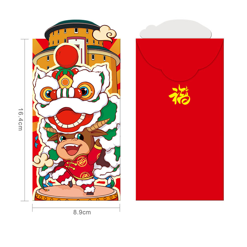 2022 китайский новогодний конверт для денег Hongbao красный пакет Lucky Money Bag новогодний красный конверт