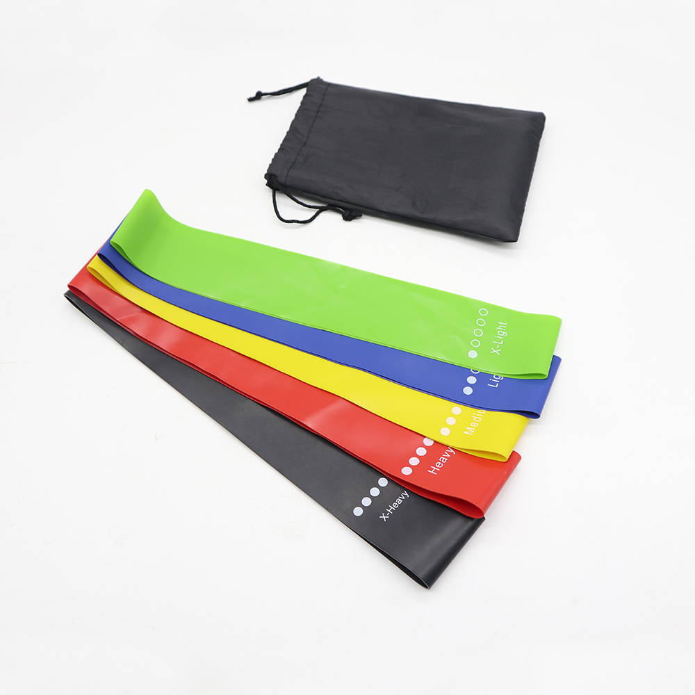 wholesale custom private label latex yoga resistance tension bands exercise set resistance workout poster elastic band yoga