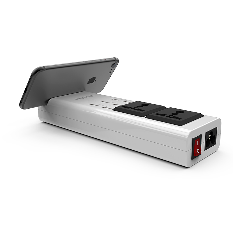 Умное зарядное устройство для мобильных телефонов с 6USB-портами, универсальный адаптер питания с 2 вилками для ЕС/США/Великобритании, зарядная док-станция