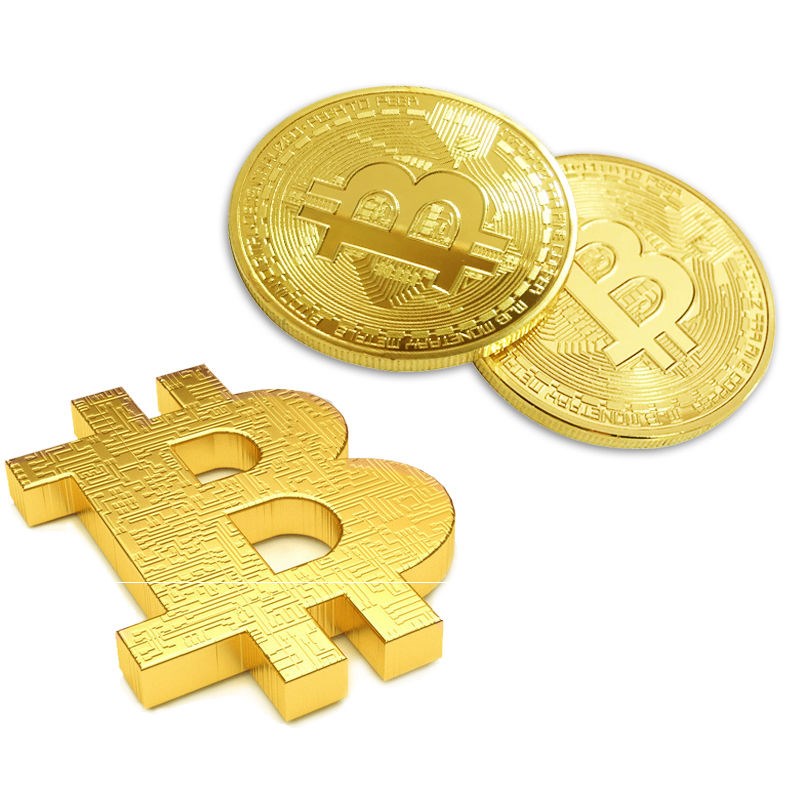 Позолоченная монета биткоина 24k с черной подарочной коробкой, дешевая Серебряная монета