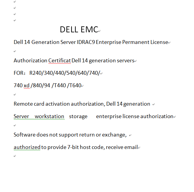 Серверная Лицензия для Dell R740 R740XD Spot IDRAC9 Enterprise