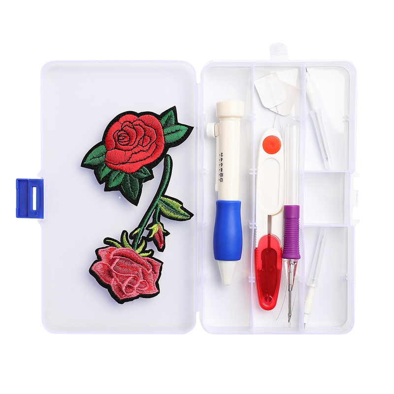 Hot sale in Amazon Poke pin embroidery kit AC140 Punch Needle Kits embroidery thread circle cloth Cashmere thread