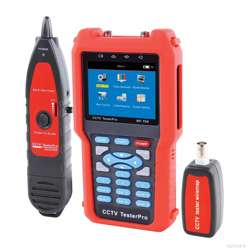 Noyafa новый дизайн NF-706 Аналоговый и CVBS сигнала тестирования RJ45 Провода CCTV тестер трекер