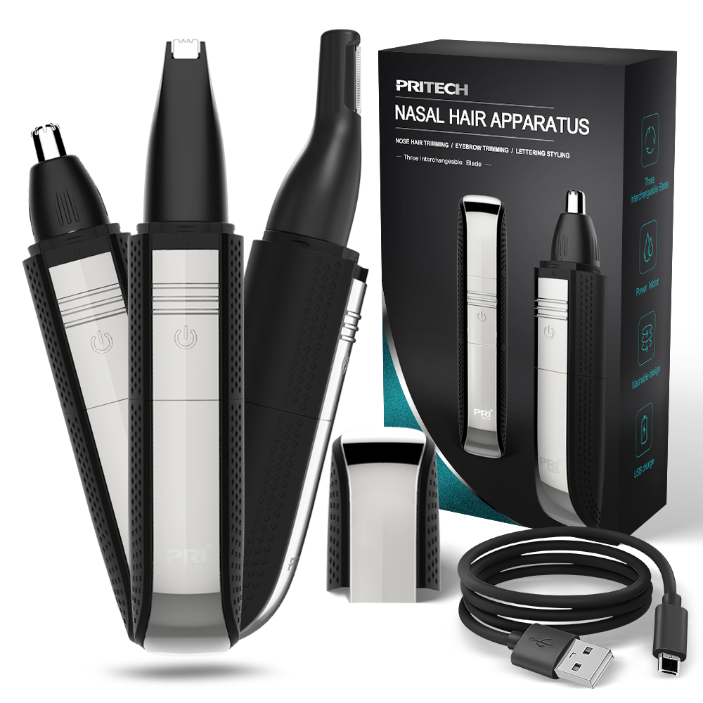 PRITECH Electric Ear Face Eyebrow Nose Hair Removal Trimmer Clipper Multi-functional Nose Ear Hair Trimmer