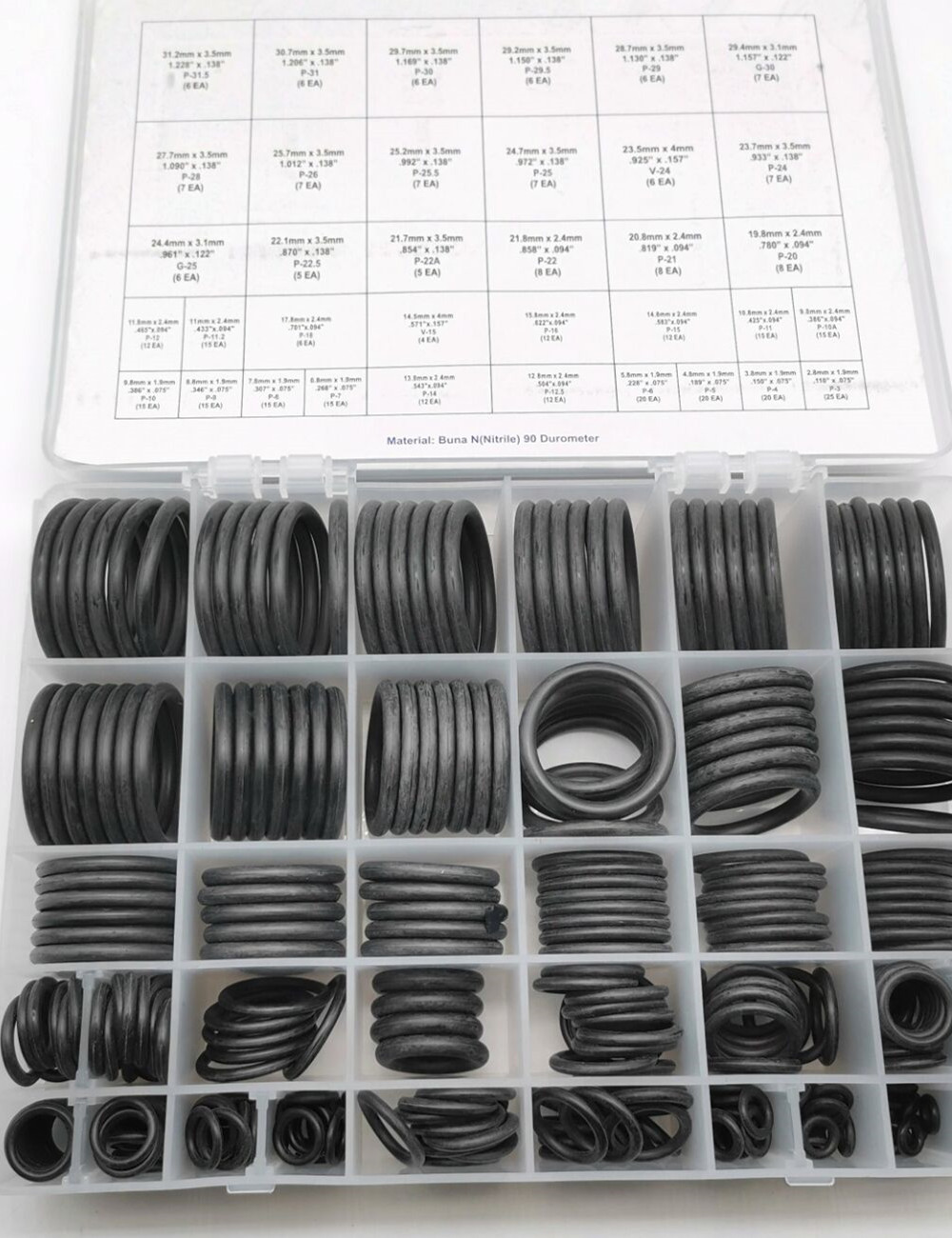 Hydraulic Cylinder Excavator O Ring Kit NBR O-Ring Box Service Kit Set Injector Oil Seal O-Ring Kit