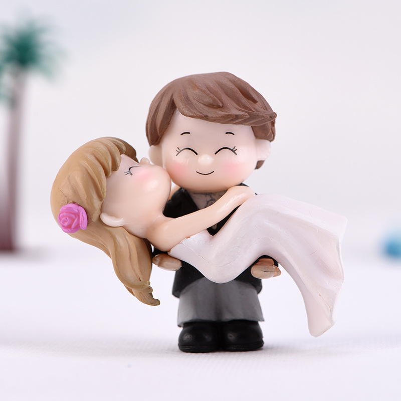Свадебная 3D кукла жениха невесты, фигурка для подарочной коробки, для влюбленных пар, миниатюрное ремесленное украшение, фигурки, настольное украшение для автомобиля