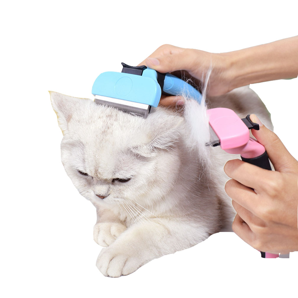 Stainless Steel Kitten Hair Removal Trimmer Cleaning Slicker Cat Deshedding Tool Fur Eliminator Pet Animal Grooming Comb
