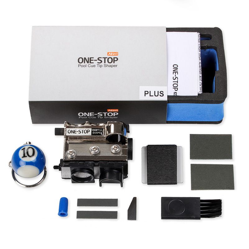 Upgraded Premium Multi-function One Stop Pool Cue Tip Shaper