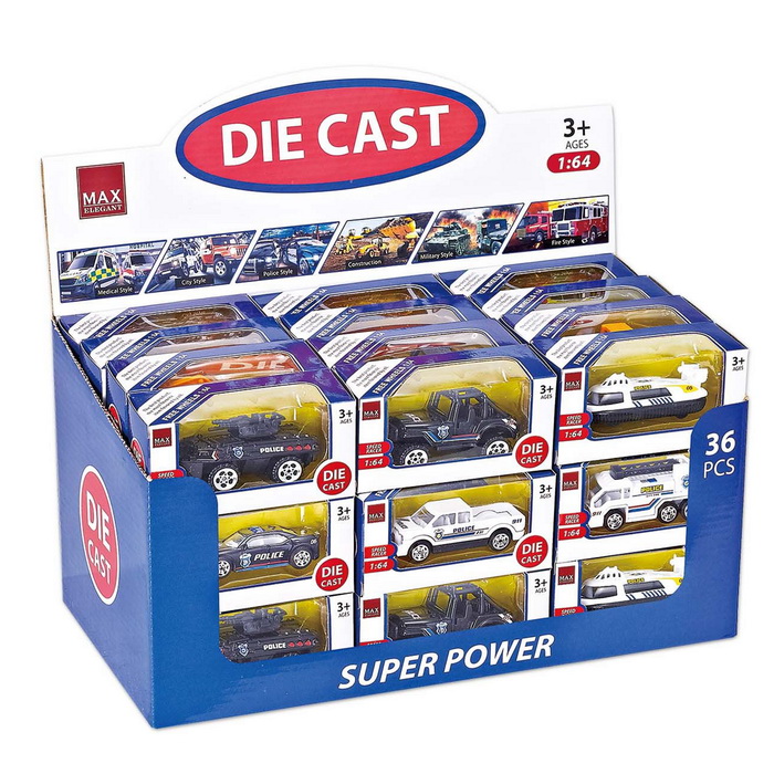 2021 Amazon Kids Cheap Diecast Car 1 64 Alloy Police Toy Car , Metal Mini Rc Baby Die Cast Car Toy Set For Children
