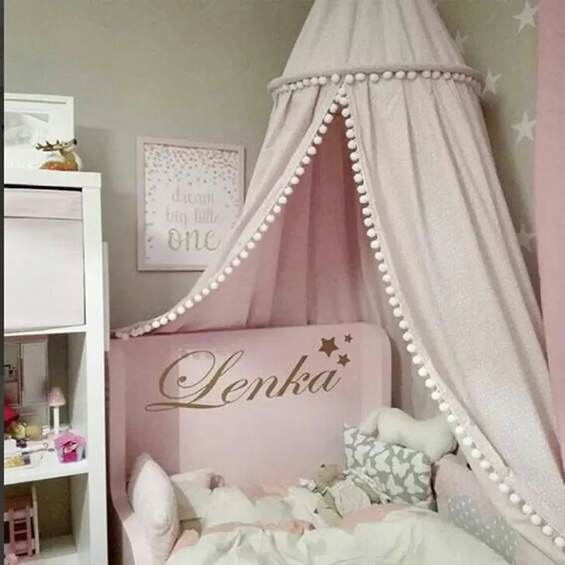 2021 hot-sell Cotton Baby Mosquito Net Anti Mosquito Princess Bed Canopy Girls Room Decoration