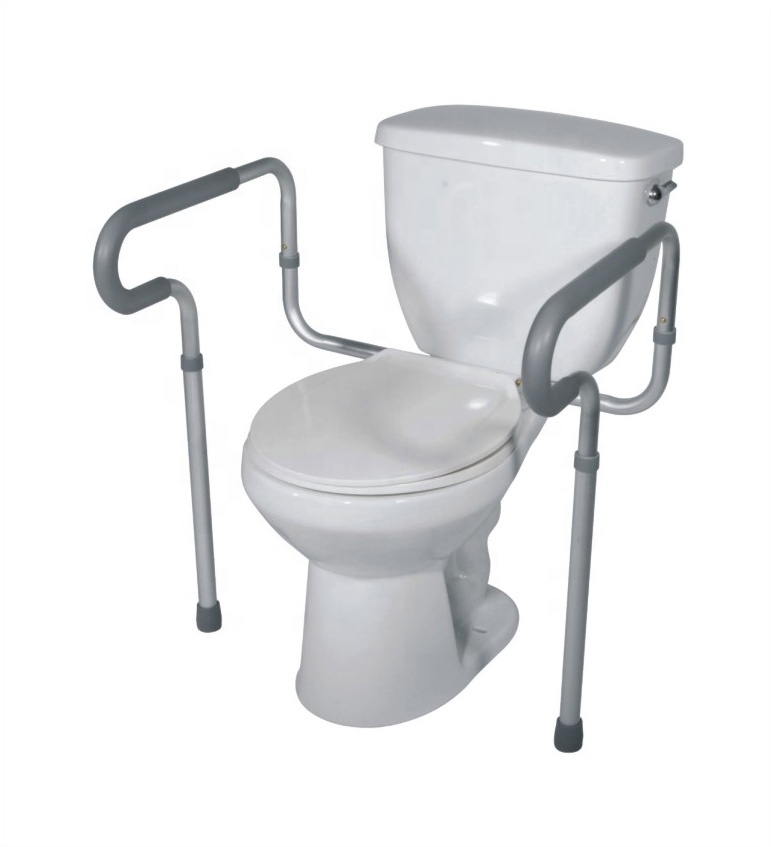 HDPE easy lock CE patient Toilet seat commode safety arm rest Frame for the elderly