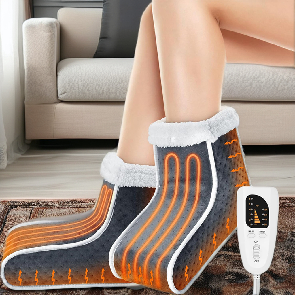 Winter Electric Foot Warmer USB Powered Heated Boots Heating Shoes