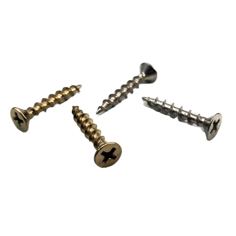 Yellow Zinc Double Countersunk Head DIN7505 Harden Chipboard Screw