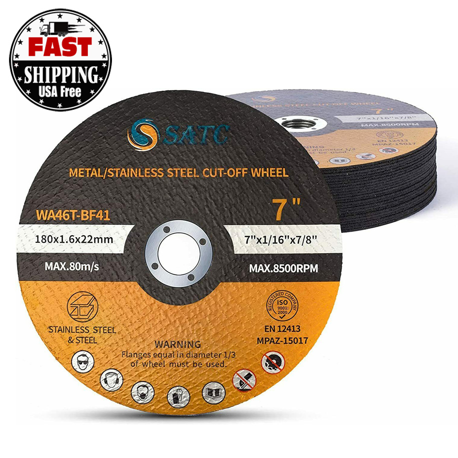 USA Warehouse Shipping Within 24h 25PCS Cut Off Wheels 7"x1/16"x7/8" abrasive rail cutting disc