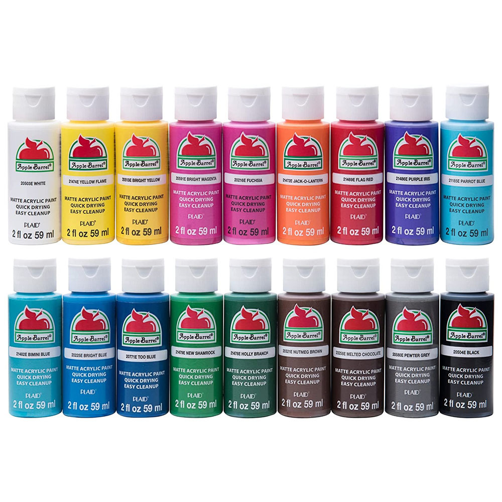 Matte Finish Acrylic Craft Paint Set Designed for Beginners and Artists, Non-Toxic Formula that works on All Surfaces