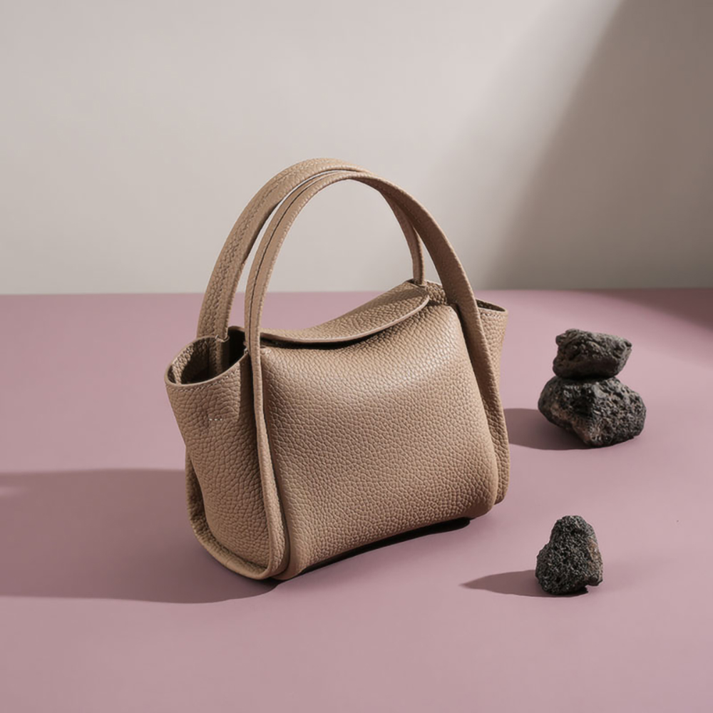 cute shoe-shaped gold ingot women real leather handbag lichee pattern soft women shoulder bag fashion