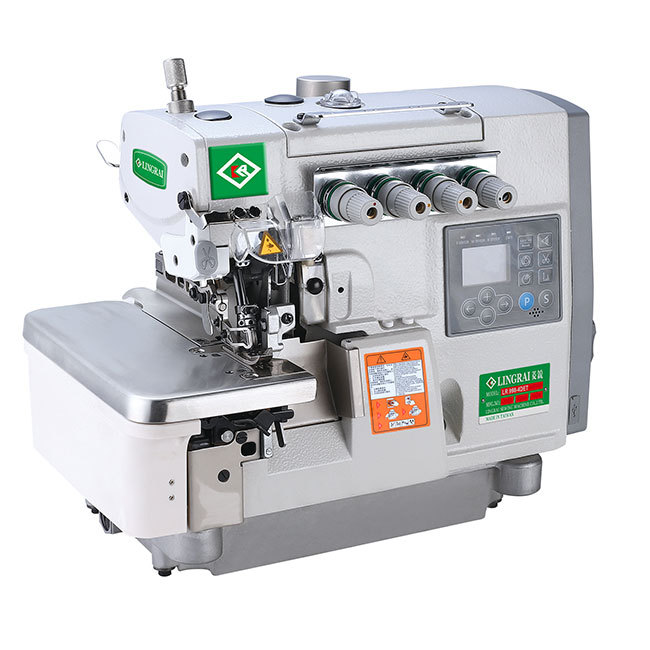 LR 998-4DET Mechatronics High Speed Full Automatic Industrial Overlock Sewing Machine Chain Stitch Formation Garments New Used