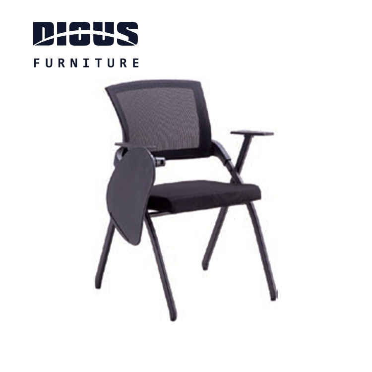 Dious modern plastic desk chairs training room children student office school chairs with writing pad tablet
