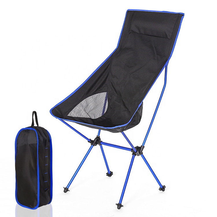 Wholesale Outdoor Foldable Hiking Chair Pocket Fishing Steel Tube Chair Folding Beach Chair