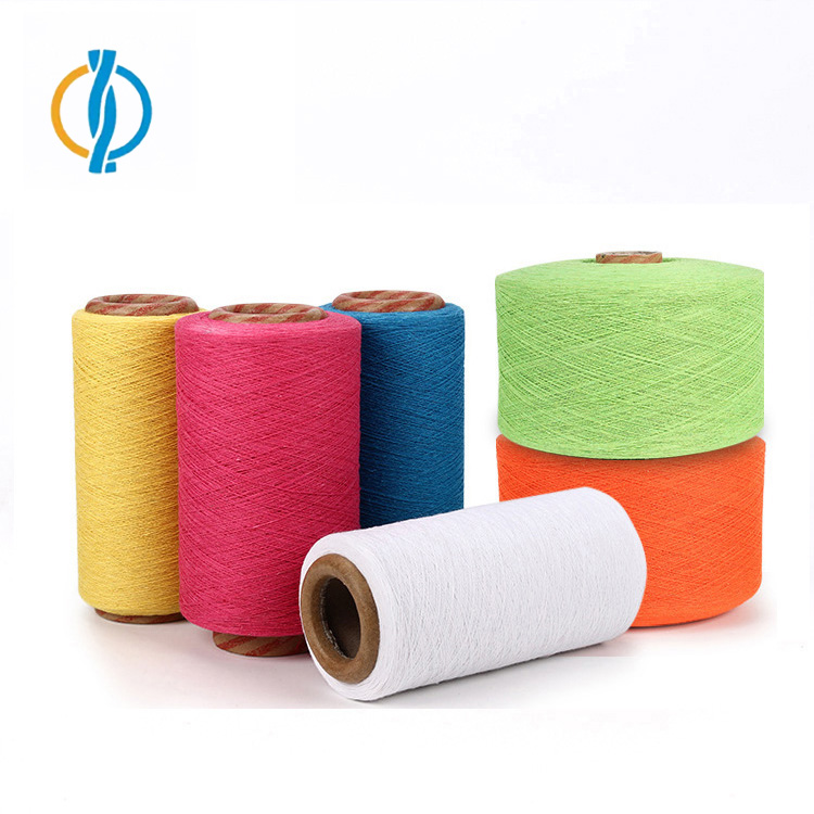 Yarn supplier Mulitcolor OE recycled polycotton blend yarn for socks knitting