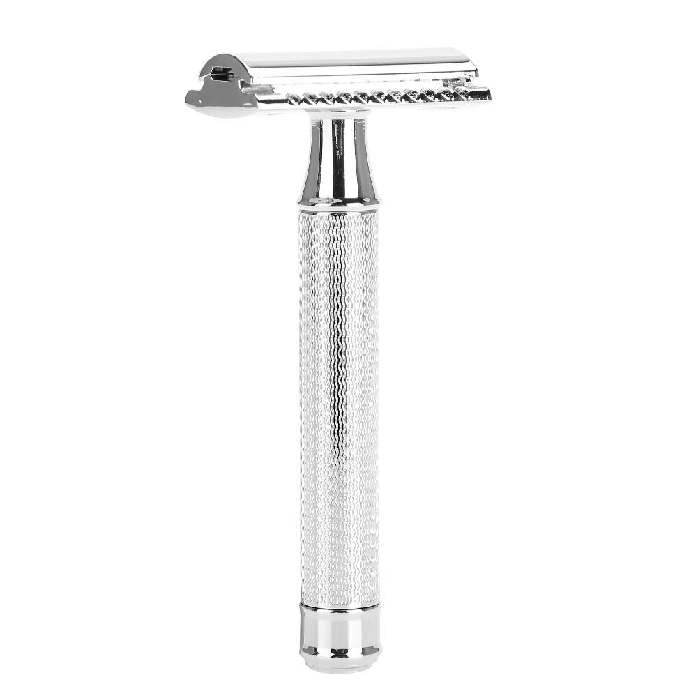 Luxury Heavy Duty Stainless Silver Brass Shave Razor Safety Shaving Razor for Men