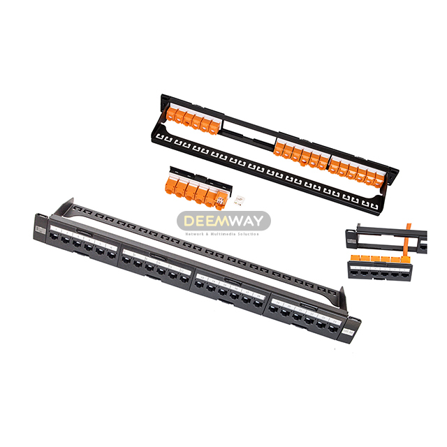 24 порта Cat6a/6/5e UTP безинструментальный Монтажный кронштейн сетевой модуль Keystone распределительный носитель патч-панель