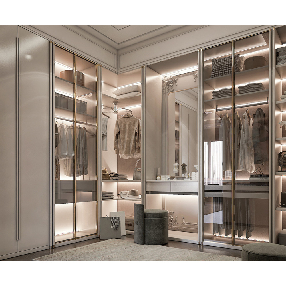2022 New Design Modern Master Bedroom Wardrobes Cabinet Clothes Closet With Dressing Table