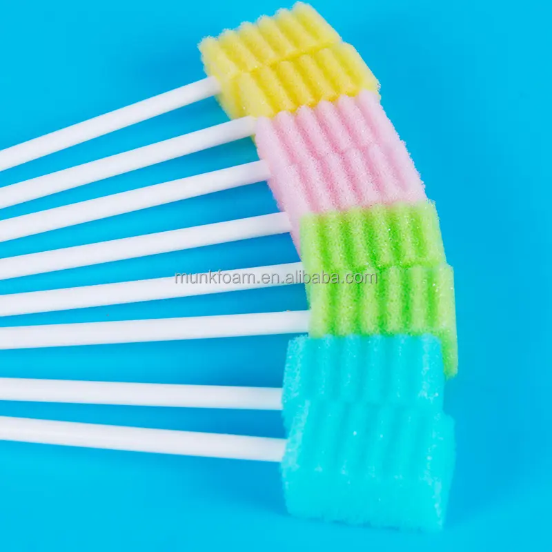 Munkcare Disposable Oral Swab for Mouth Cleaning Sponge Swabs dentifric flavored mouth swabs