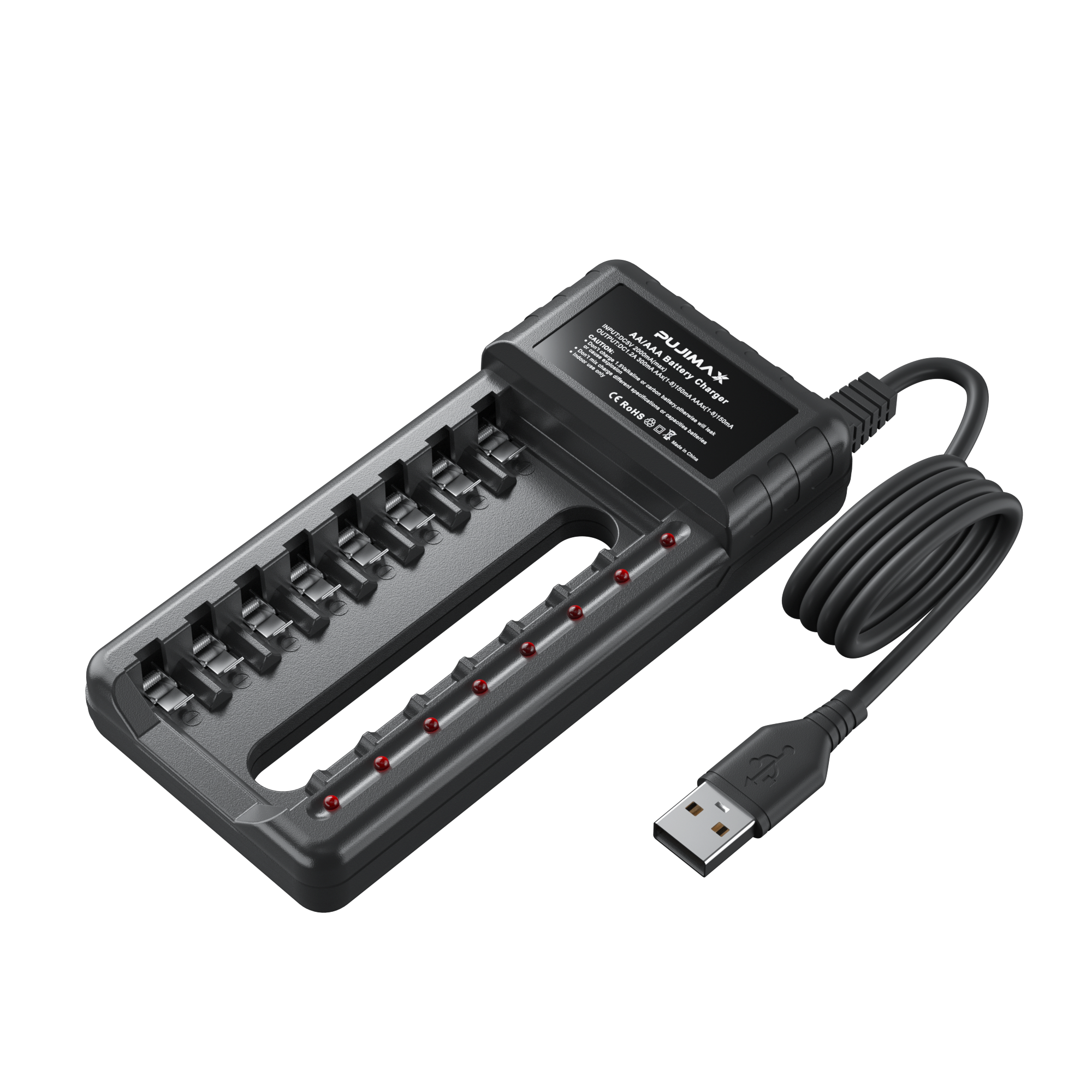 8 slot charger LED Shows 1.2V AA AAA Ni-MH Ni-CD Battery Charger